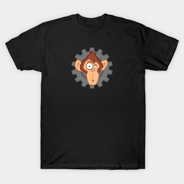 Monkey Machine Logo (Head) T-Shirt by AndysocialIndustries